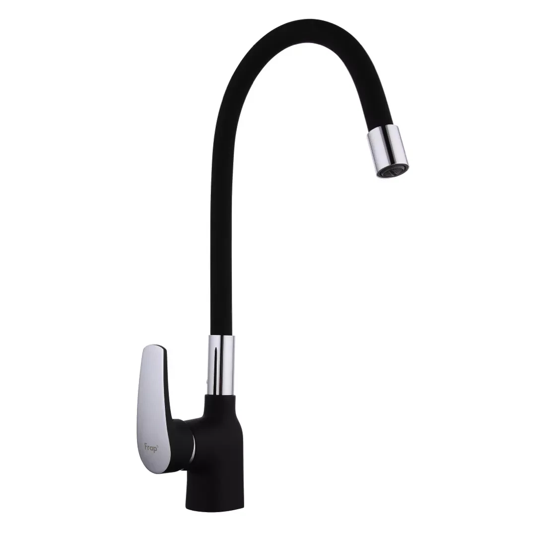 Смеситель для кухни Frap F4453-04 с гибким изливом Черный/Хром (SE01034164)