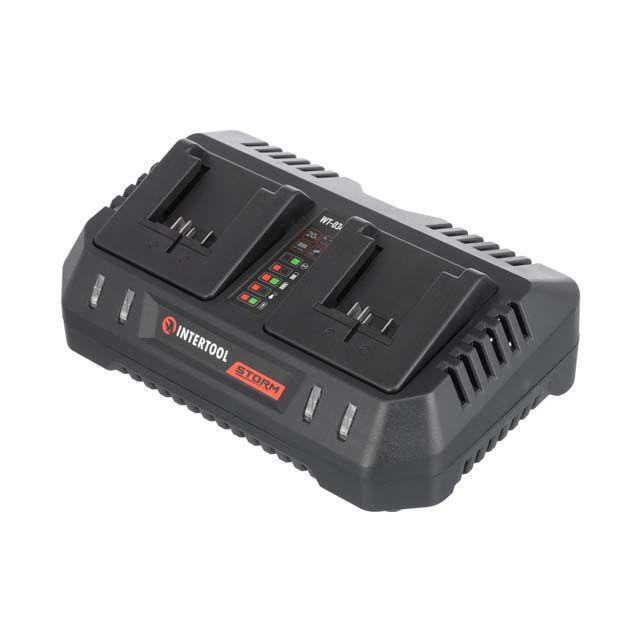 Зарядний пристрій для аккумуляторів Intertool WT-0346 Li-Ion 20В 4,0+4.0А Зарядний пристрій для аккумуляторів Intertool WT-0346 Li-Ion 20В 4,0+4.0А