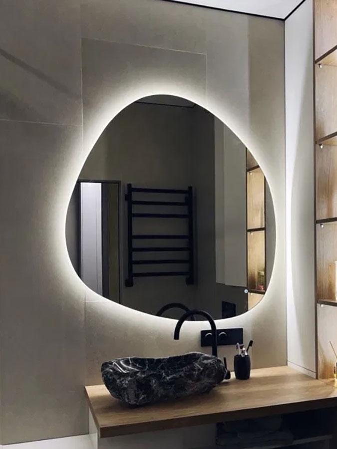 Зеркало с подсветкой Сердце дракона L 100х100 см (10003L-100100stW)