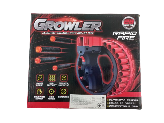 Бластер-автомат Growler G01-28 с барабаном на 28 пуль (153896) Бластер-автомат Growler G01-28 с барабаном на 28 пуль (153896)