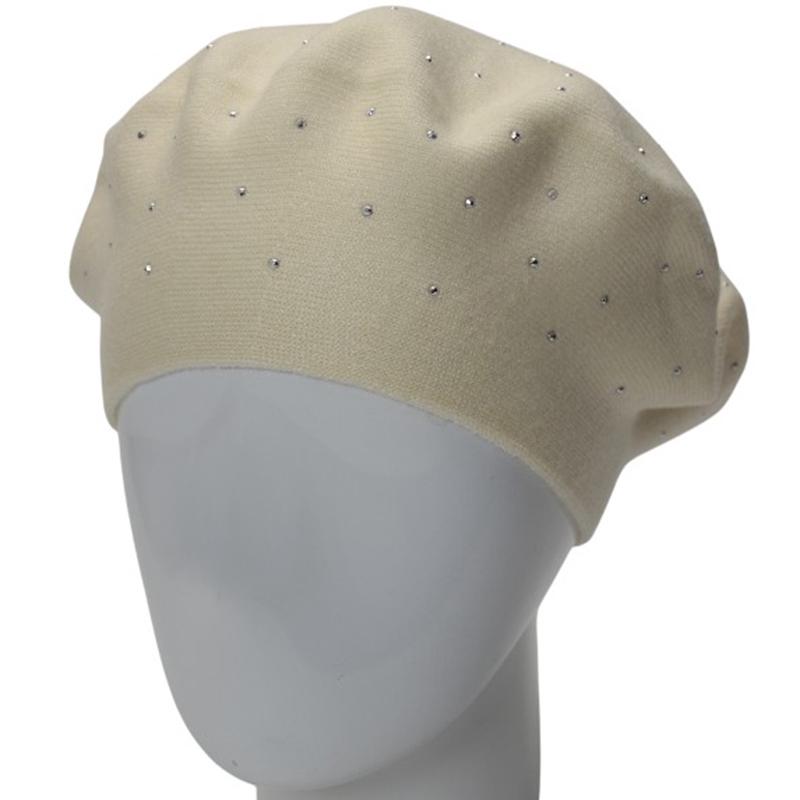 Берет двойной Lirus Блис из вискозы универсальный Молочный (288295)