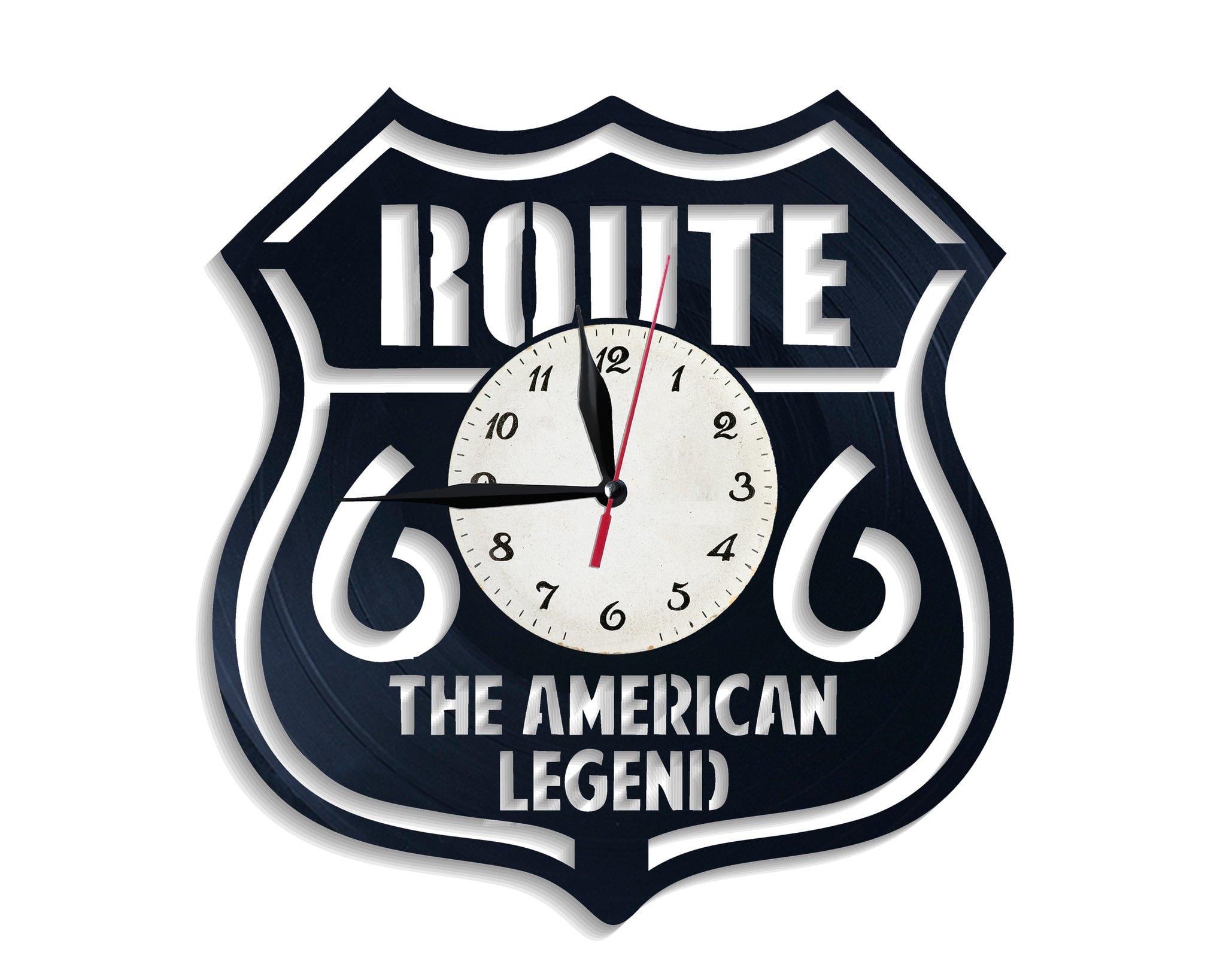 Часы настенные U.S. Route 66 2815 из виниловой пластинки