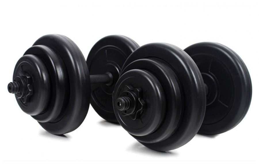 Гантели разборные RN-Sport покрытие ABS 18 кг и скакалка (2764274480). - фото 1