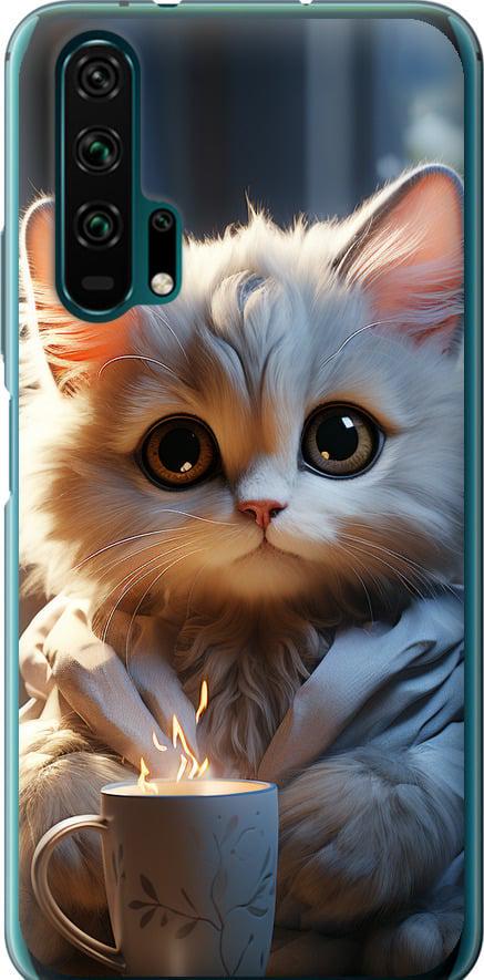Чехол на Huawei Honor 20 Pro White cat (5646t-1702-42517)