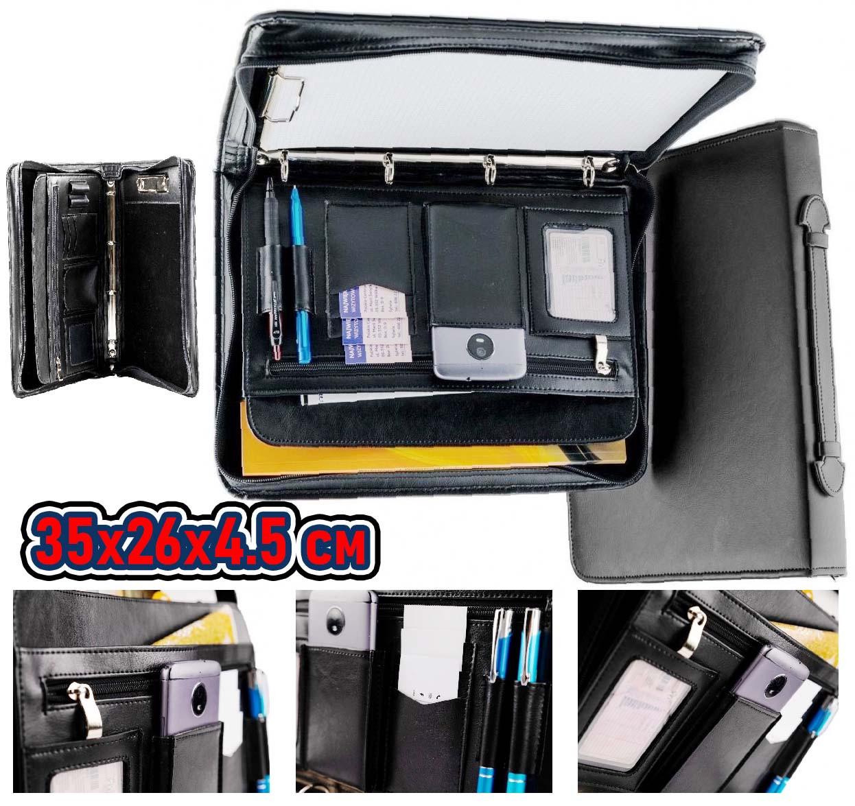 Папка для документов А4 35х26х4,5 см Черный - фото 4 Папка для документов А4 35х26х4,5 см Черный - фото 4