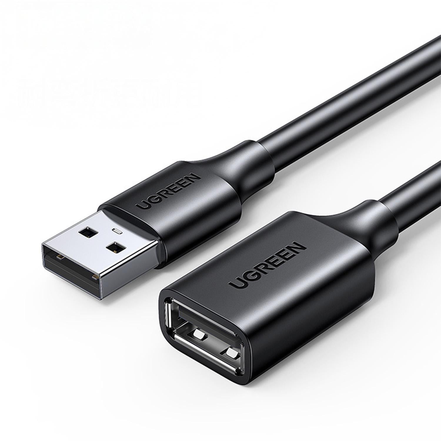 Кабель-удлинитель USB 2.0 UGREEN US103 1 м Черный (10314)