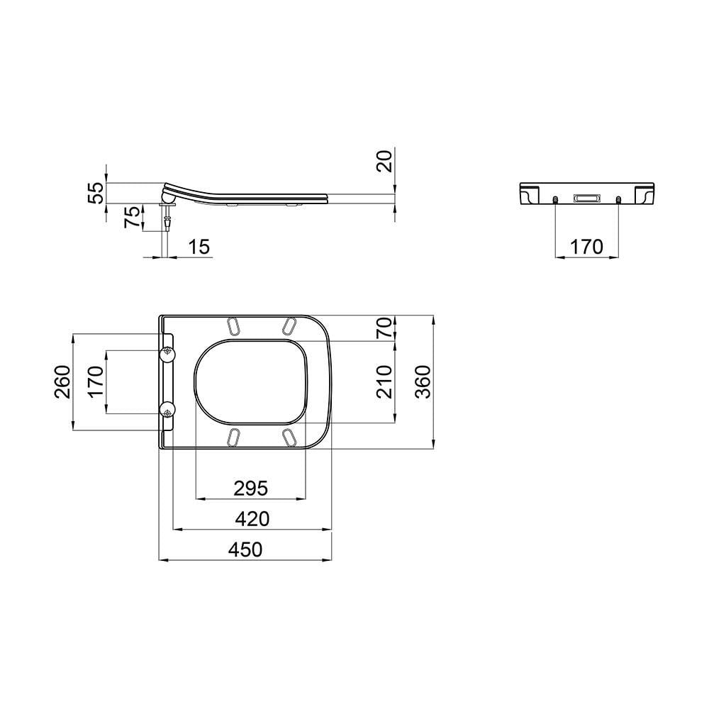 Сидіння для унітазу Q-tap ​​Crow QT0599SC2170W Slim з мікроліфтом Slim (FRRS00038756) - фото 2