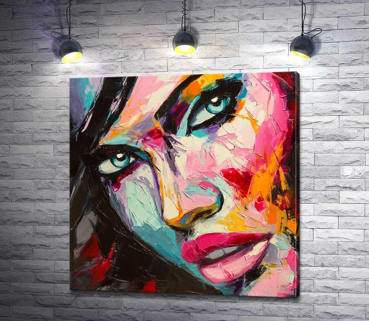 Картина ArtPoster Пронзительный взгляд бирюзы глаз девушки 50x50 см Модуль №1 (003397)