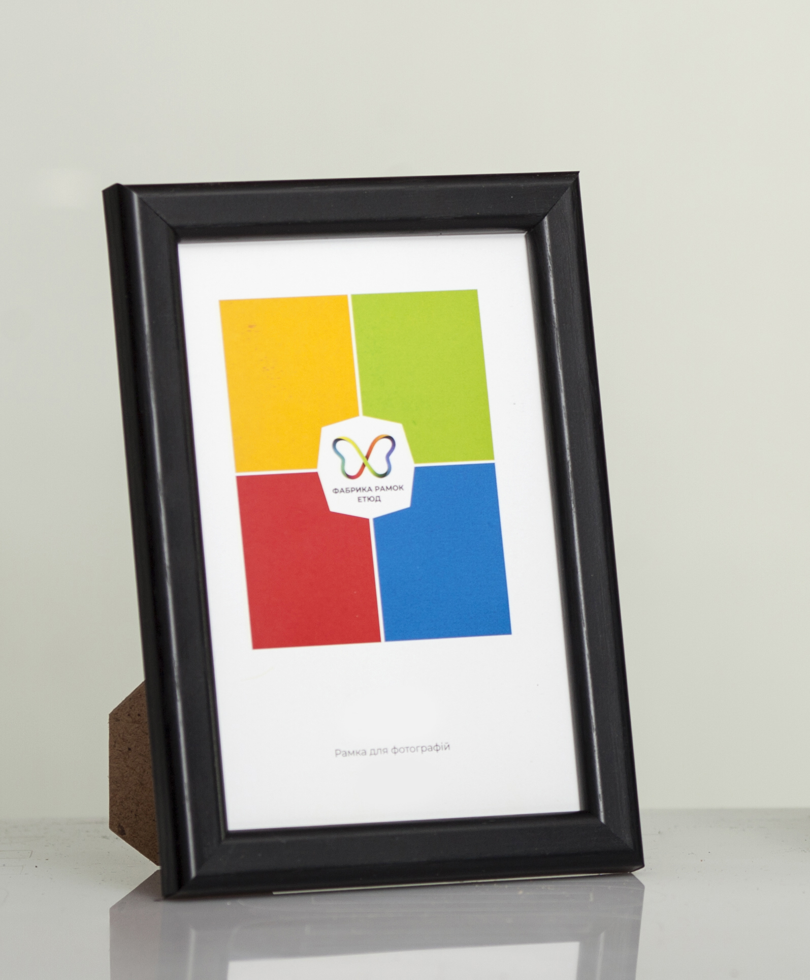 Фоторамка пластиковая 10х15 А6 со стеклом Черное дерево (Багет 1414-281)
