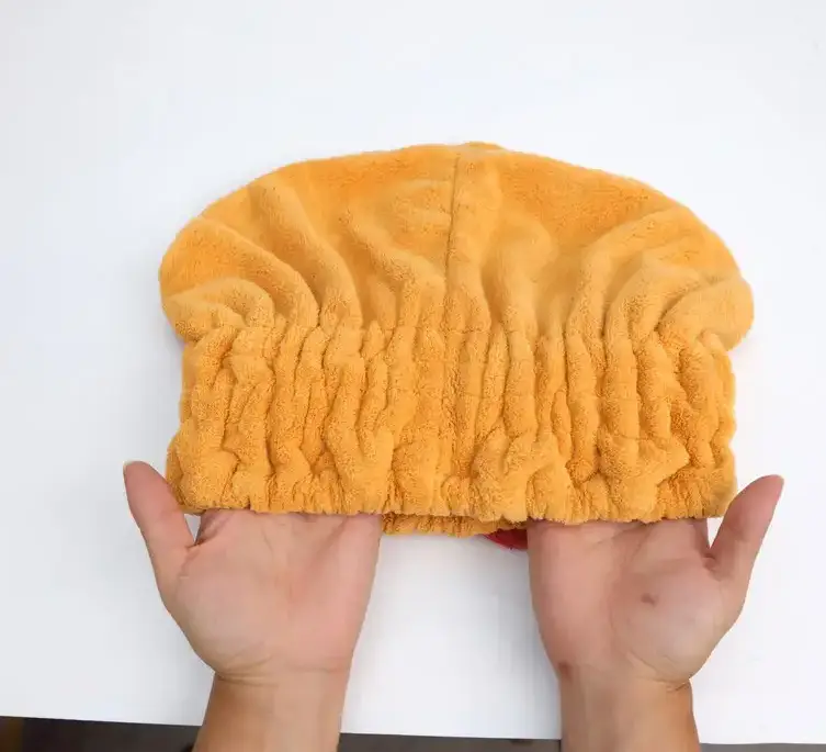 Полотенце-шапка для сушки волос из микрофибры Желтый (Y01214-1) - фото 5 Полотенце-шапка для сушки волос из микрофибры Желтый (Y01214-1) - фото 5