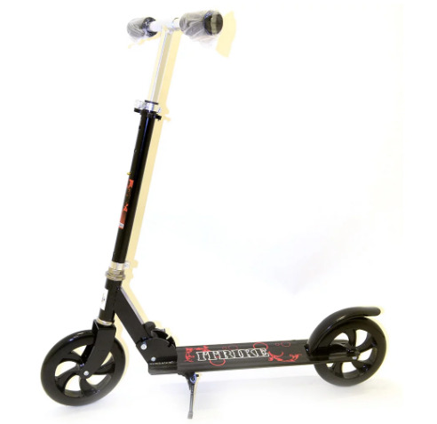 Детский самокат ITrike SR 2-010-1 складной двухколесный Черный (SUN6664)