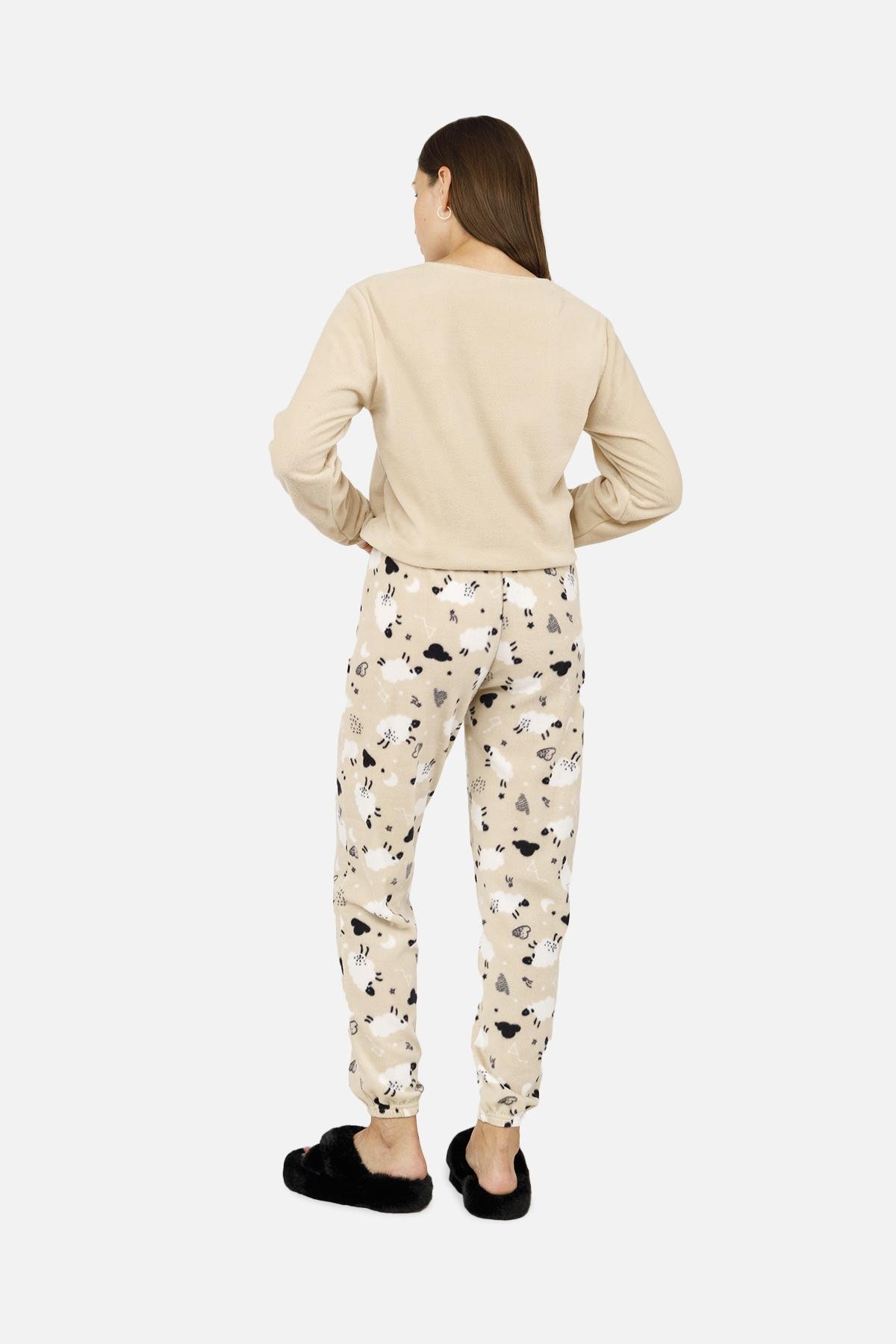Піжама зі штанами жіноча р. 48 Бежевий (SKT001022531) - фото 5 Піжама зі штанами жіноча р. 48 Бежевий (SKT001022531) - фото 5