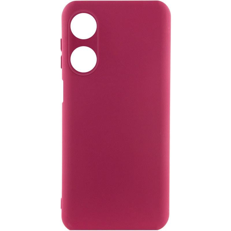 Противоударный чехол Silicone Cover Lakshmi Full Camera (A) для Oppo A38 / A18 Бордовый / Marsala