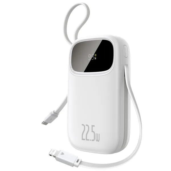 Батарея портативная BASEUS EnerFill FC31 Dual-Cable P10082107213-00 20000mAh 22,5W White