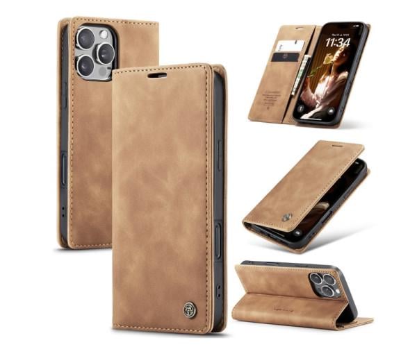 Чехол - книжка CaseMe для iPhone 16 Pro Коричневый
