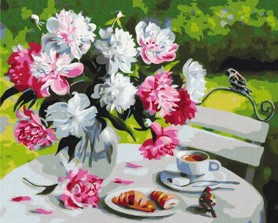 Картина по номерам Brushme Завтрак с пионами 40x50 см (BSM-B29388)