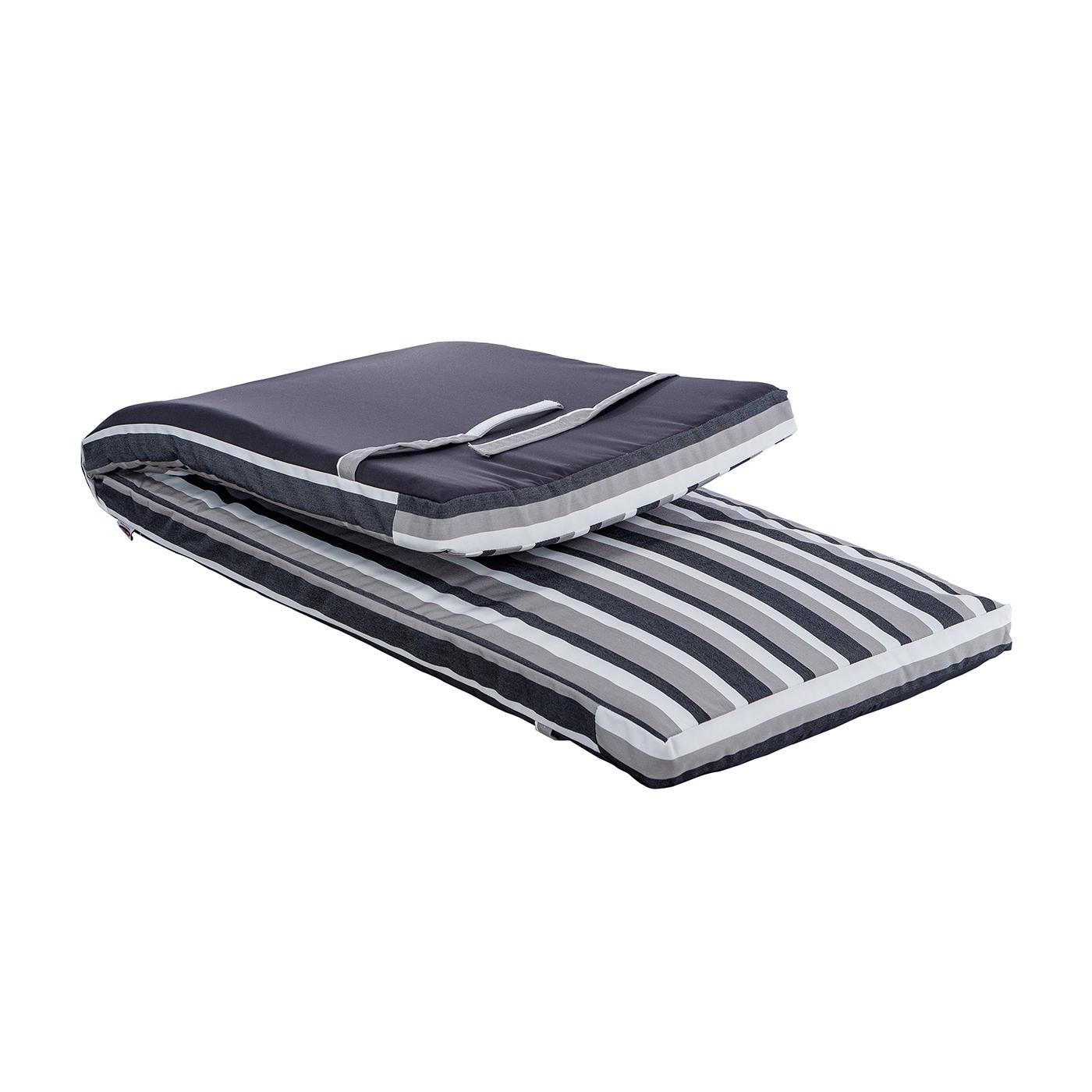 Матрац для шезлонга Ost-Fran CLEO смугастий 1221 192x60х8 см Чорно-сіро-білий (3763) - фото 2 Матрац для шезлонга Ost-Fran CLEO смугастий 1221 192x60х8 см Чорно-сіро-білий (3763) - фото 2