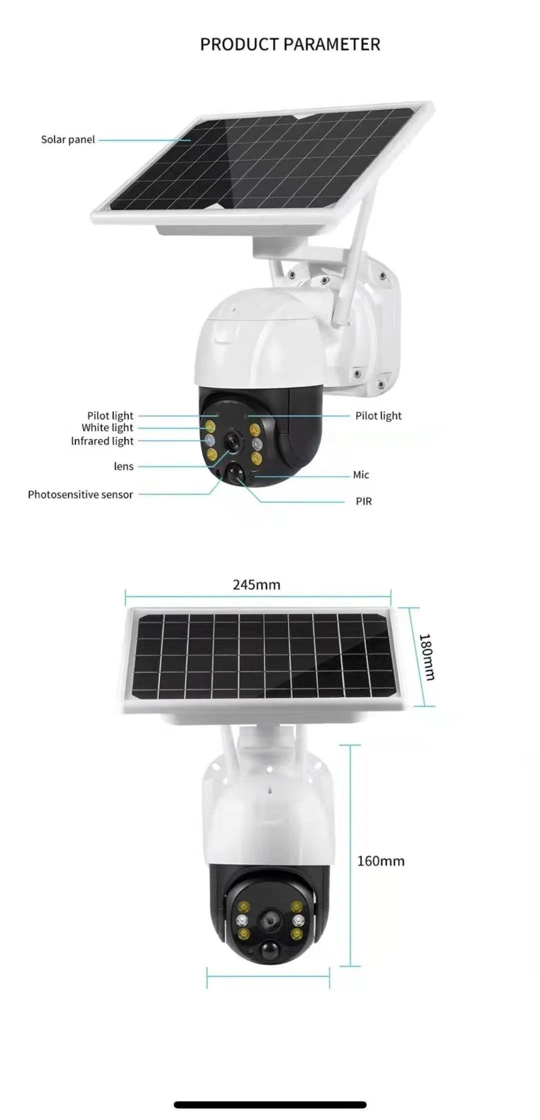 Відеокамера Wi-Fi Solar Camera ICSEE 3MP FHD (MER-15335_2532) - фото 6