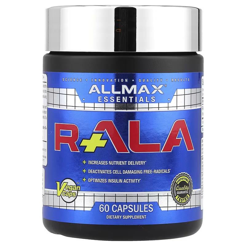 Кислота Альфа-ліпоєва AllMax R+ALA 60 кап.
