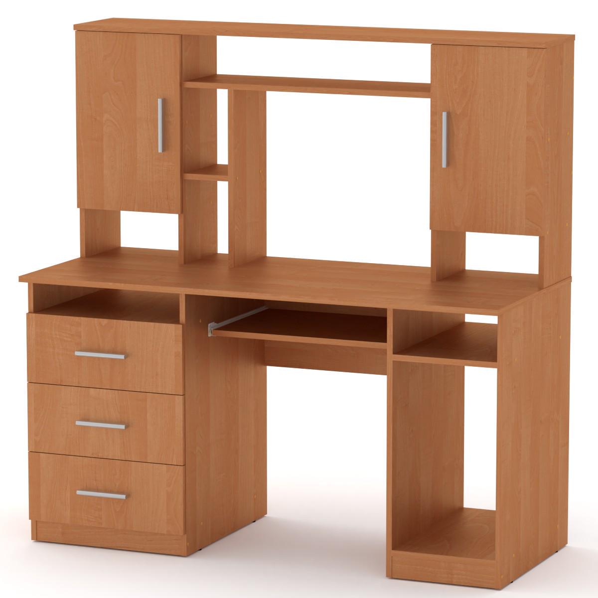 Стол компьютерный МеблиКо Менеджер 140х60х142 см Ольха (k-1418-4) Стол компьютерный МеблиКо Менеджер 140х60х142 см Ольха (k-1418-4)