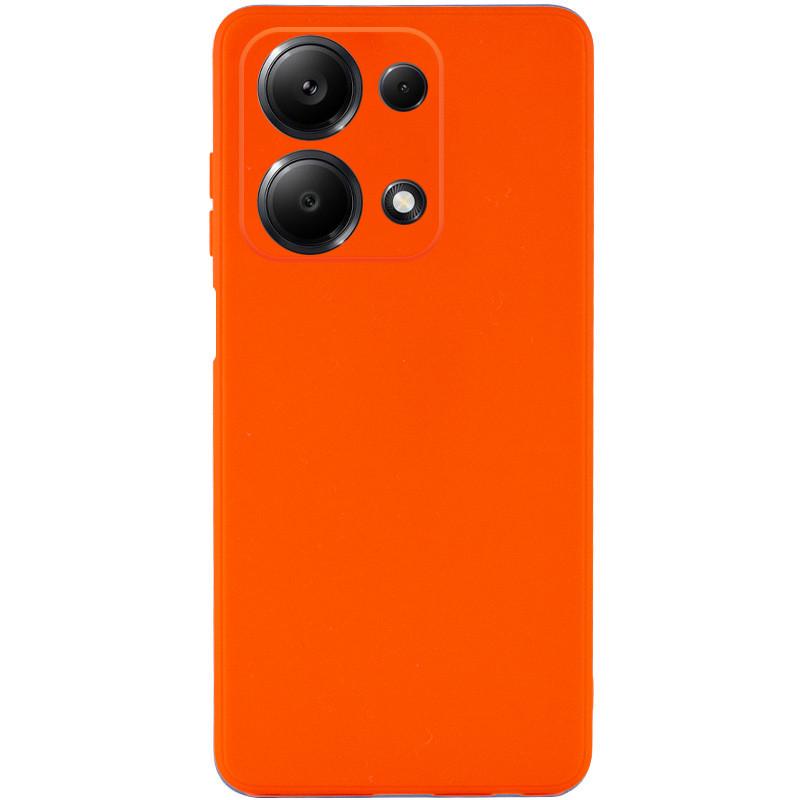 Противоударный Силиконовый чехол Candy Full Camera для Xiaomi Redmi Note 13 4G Оранжевый/Orange