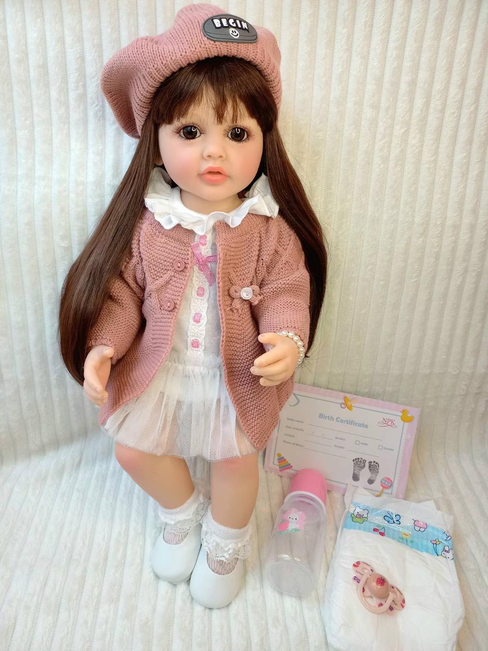 Лялька Reborn Женя вініл-силіконова з соскою/пляшкою 55 см (1775617556) - фото 7 Лялька Reborn Женя вініл-силіконова з соскою/пляшкою 55 см (1775617556) - фото 7