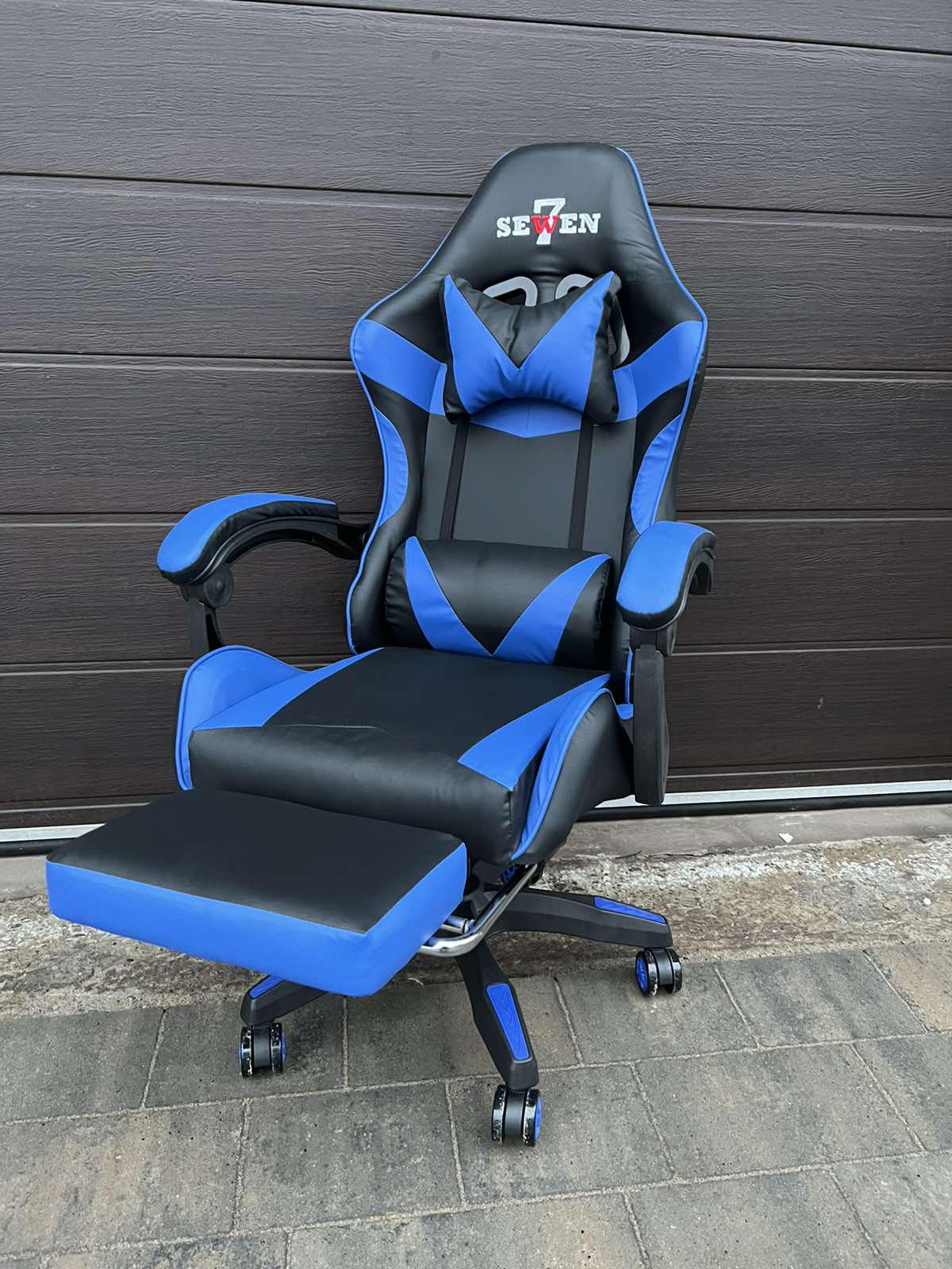 Кресло компьютерное геймерское SEWEN 730 Черный/Синий (9869730) - фото 6 Кресло компьютерное геймерское SEWEN 730 Черный/Синий (9869730) - фото 6