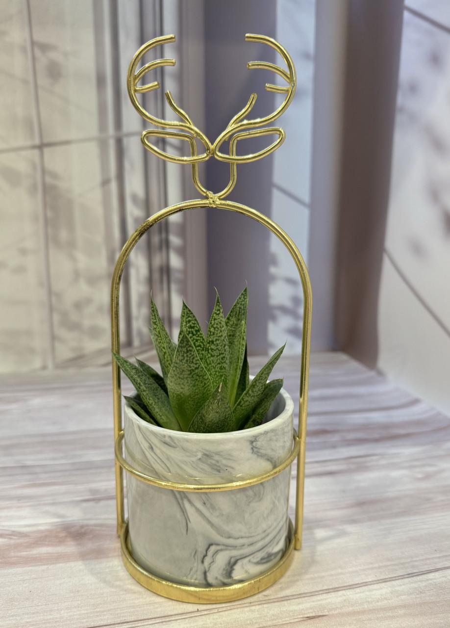 Горшок керамический для комнатных растений Серый мрамор (13572354) (13572354)