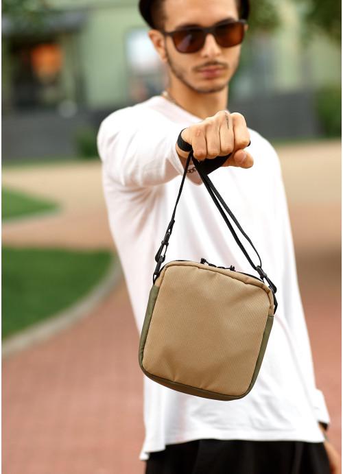 Чоловіча сумка-месенджер Sambag тканинна через плече Хакі (902017617) - фото 2 Чоловіча сумка-месенджер Sambag тканинна через плече Хакі (902017617) - фото 2