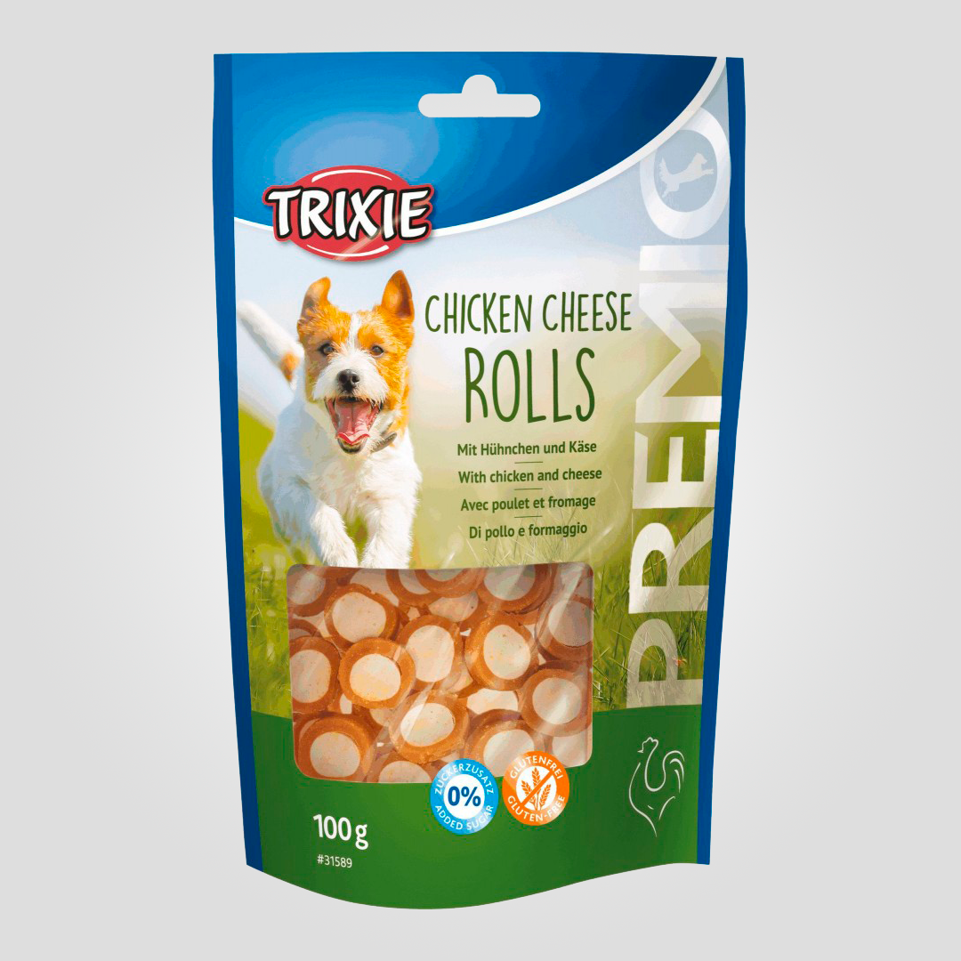 Лакомство для собак Trixie Premio Chicken Cheese Rolls роллы с курицей и сыром 100 г (20505433)