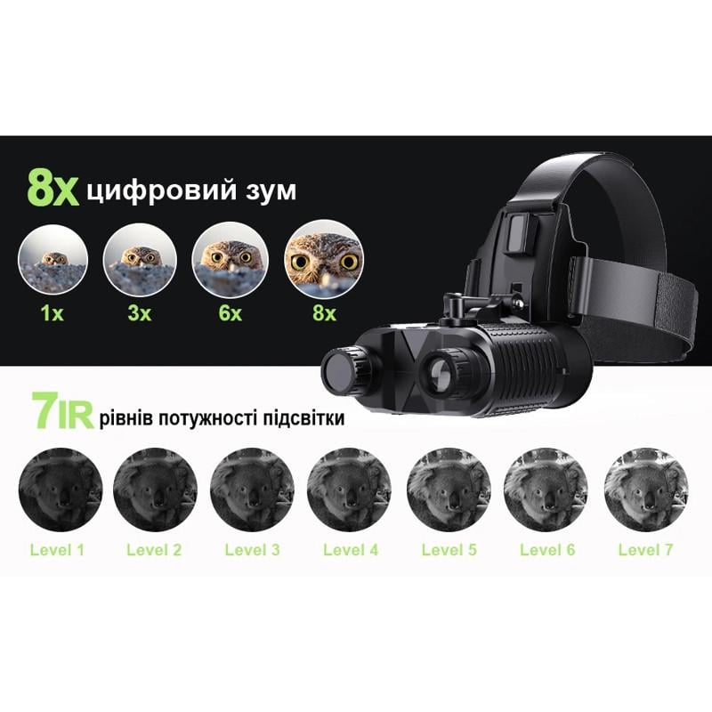 Окуляри нічного бачення Dsoon NV8160 з відео/фото записом та кріпленням на голову на акумуляторі (100950) - фото 7