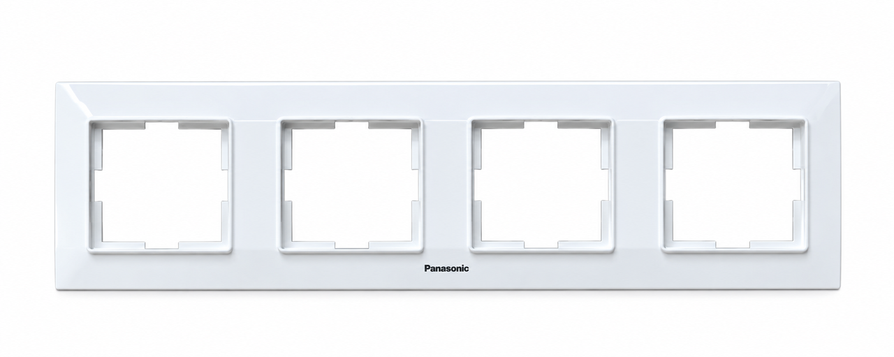 Рамка 4-х горизонтальная Panasonic Arkedia Slim Белый