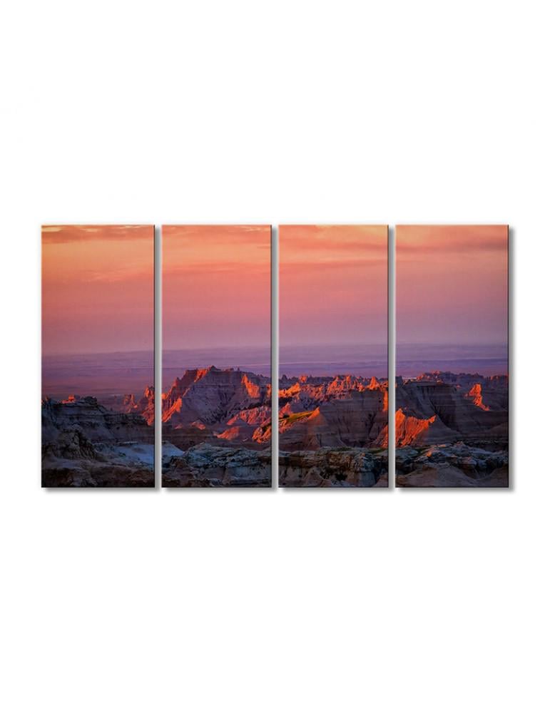 Картина модульная Природа Южная Дакота закат 4 модуля 80x120 см (135510Pejzazh0010)