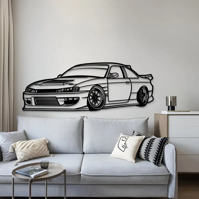 Панно дерев'яне Nissan Silvia S14 25 см (003-126) - фото 6