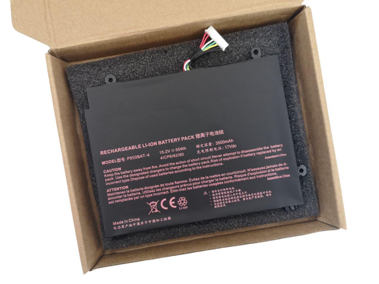 Аккумулятор для Clevo 6-87-P950S-52B01/P950BAT-4 3500 mAh 55Wh (21083068)