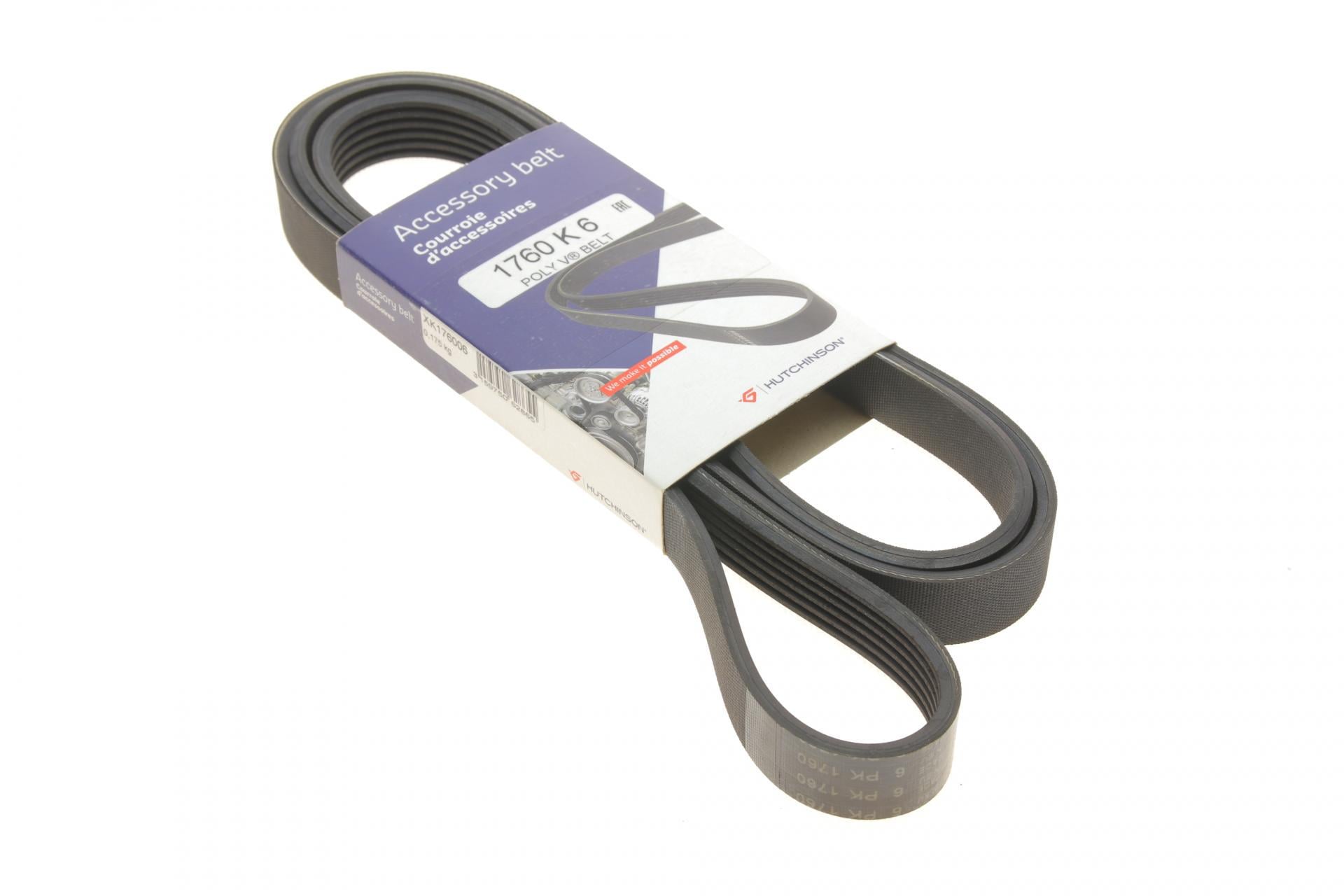 Ремінь генератора HUTCHINSON MB W202/203/VW/Audi 2.4/2.8i 6PK1760 (1760_K_6)