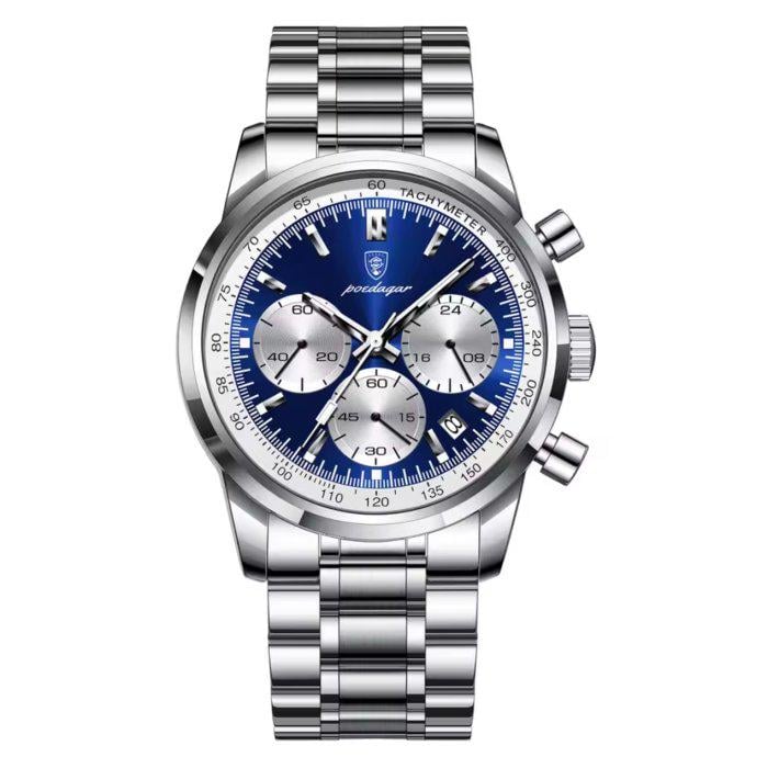 Часы мужские Poedagar Petros со стальным корпусом 42х12 мм Серебро (150-96-2102)
