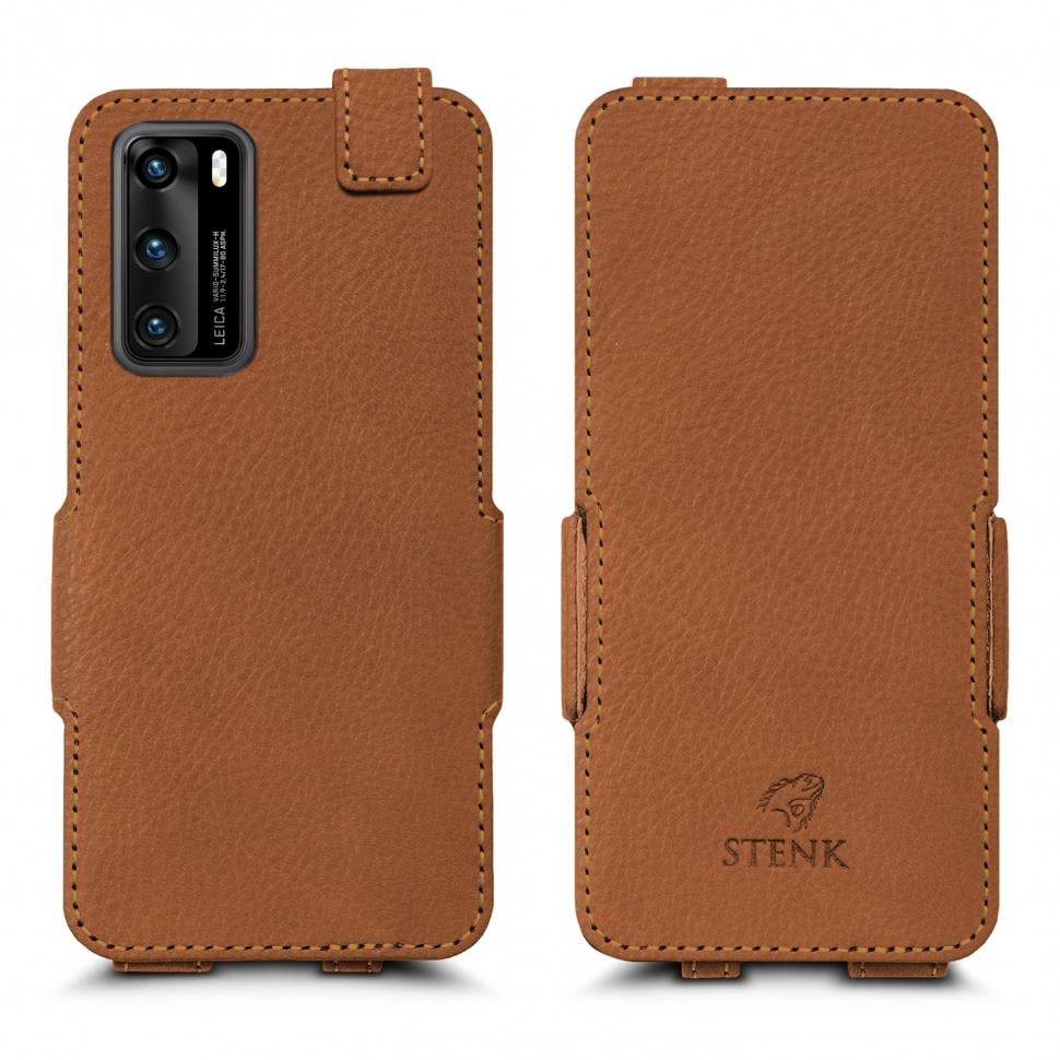 Чохол фліп Stenk Prime для Huawei P40 Коричневий (65455)