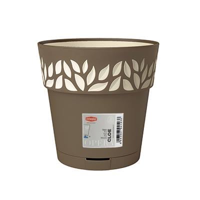 Вазон круглый Stefanplast Opera Cloe 3,2 л 20х19 см Капучино/Ваниль (94079)