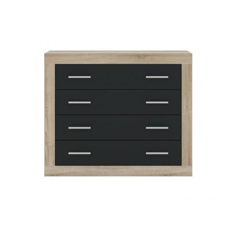 Комод Gerbor Сара KOM4S из ДСП Дуб сонома/Антрацит (54318) Комод Gerbor Сара KOM4S из ДСП Дуб сонома/Антрацит (54318)