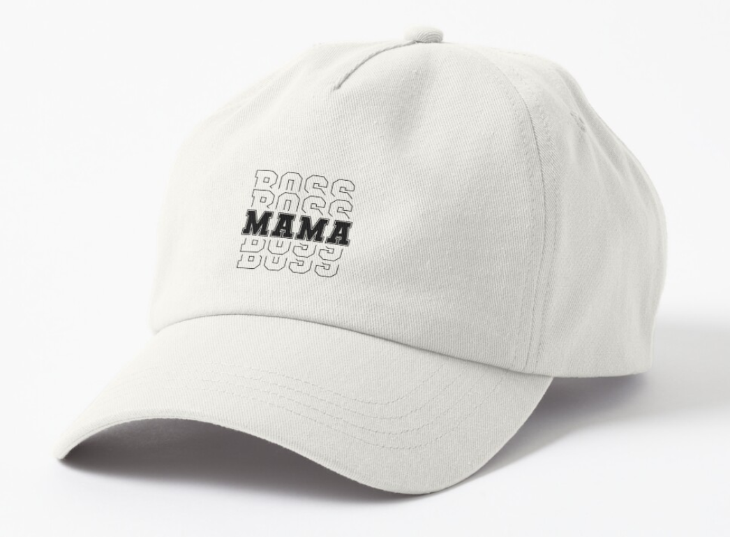 Кепка унисекс Malfini с принтом ''Мama boss'' Белый (МАМА5К2)