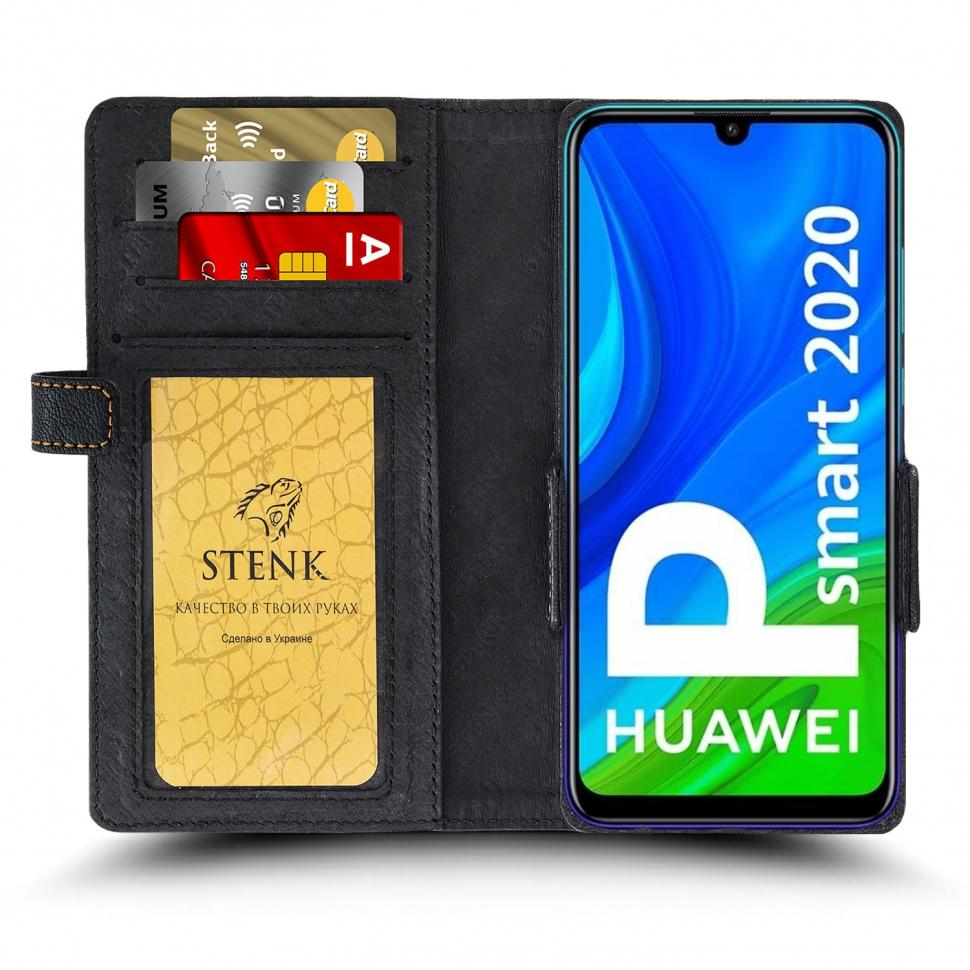 Чехол книжка Stenk Wallet для HuaWei P Smart 2020 Черный (68320)