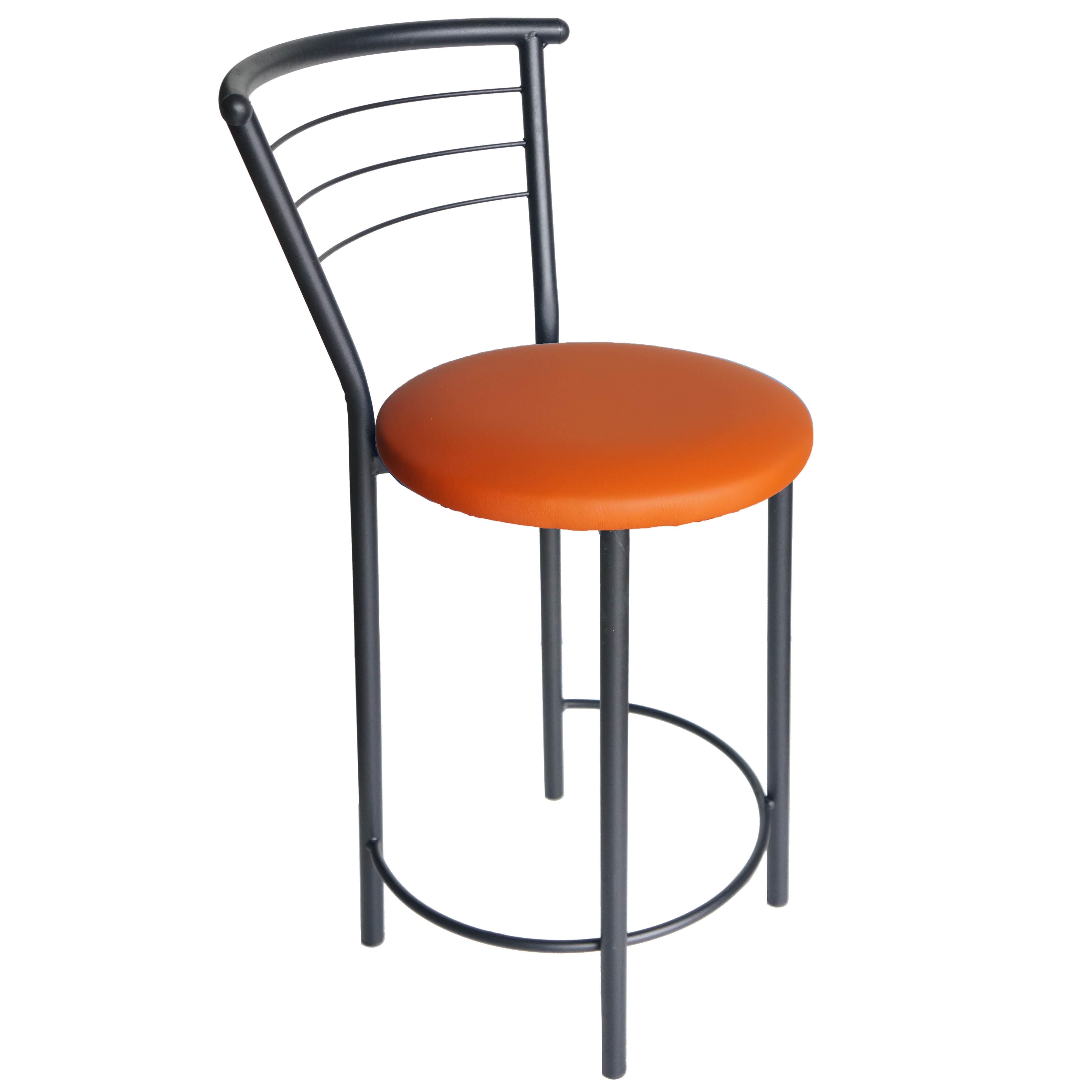 Полубарный стул АНТ Марко кожзаменитель Черный/Оранжевый (U24441-03)