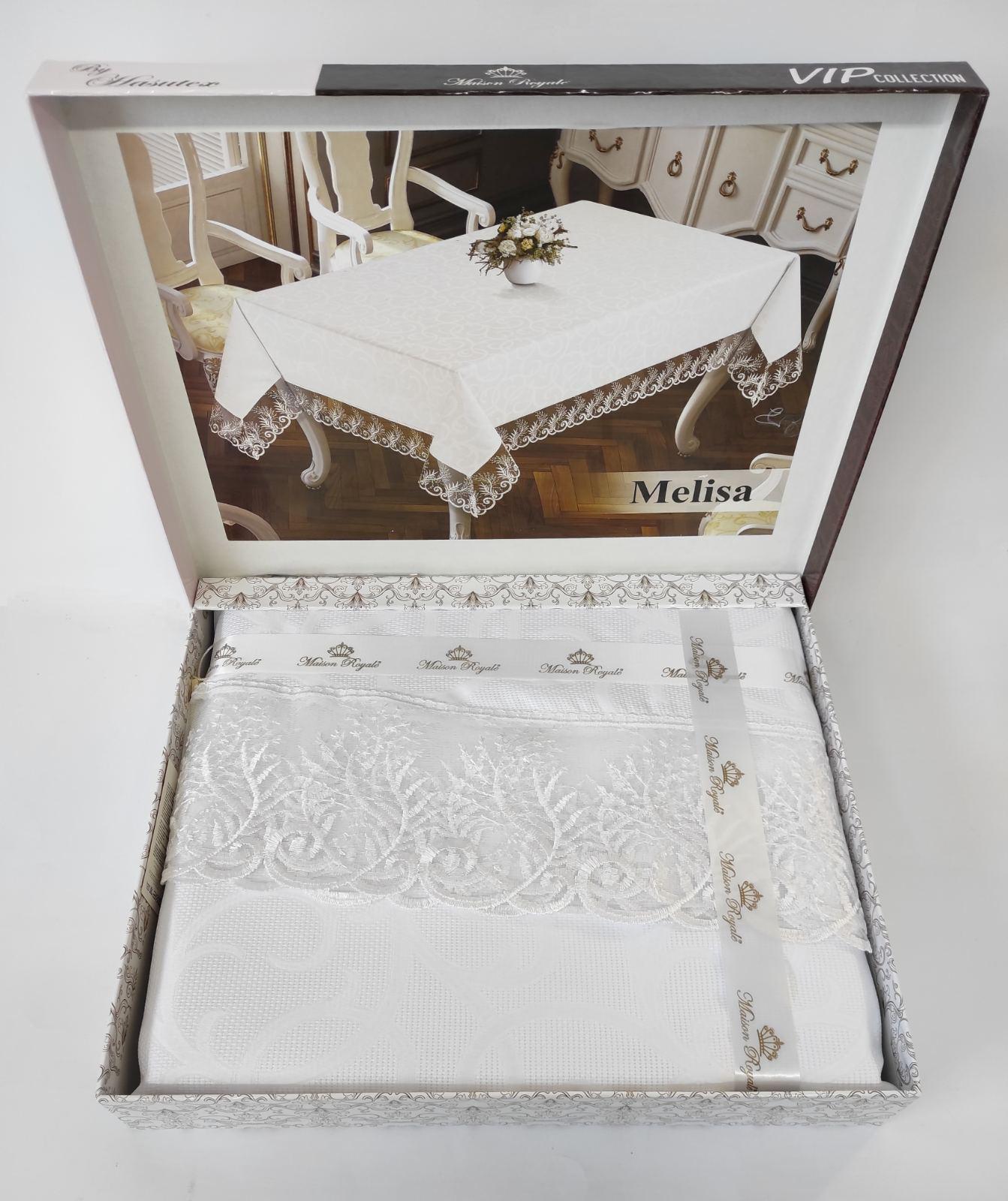 Скатерть Maison Royale 160x220 ovale Melisa White (CN6786)