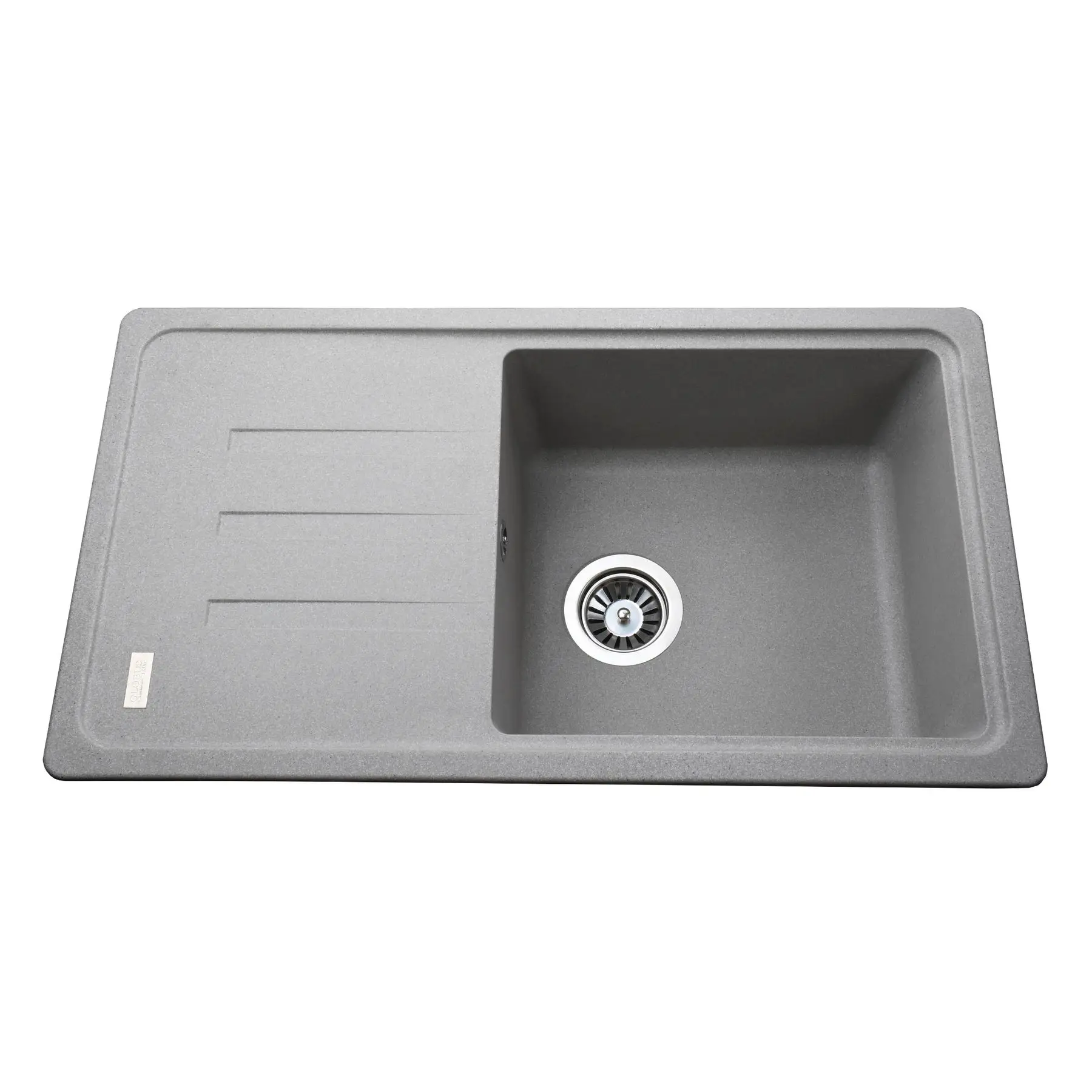 Мойка гранитная Globus Lux LUGANO А0005 780x435 мм Серый камень (GSR-00008005)