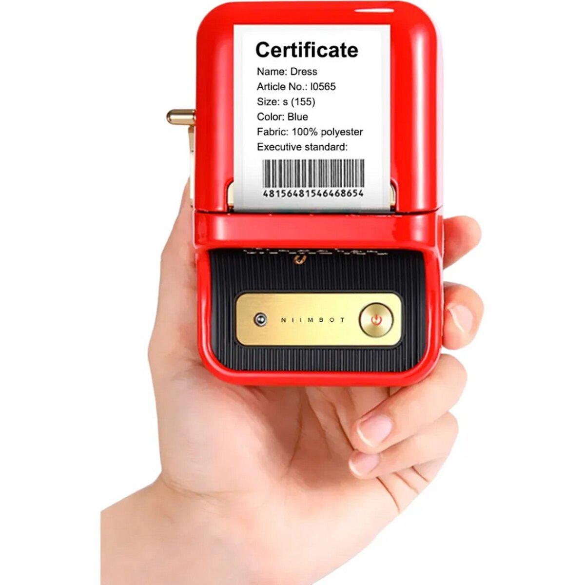 Термопринтер етикеток/стікерів NIIMBOT B21S Bluetooth портативний 1500 mAh Red (1AC13081606) - фото 8