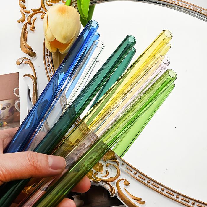 Набор стеклянных трубочек для напитков 8 штук Разноцветный - фото 5 Набор стеклянных трубочек для напитков 8 штук Разноцветный - фото 5
