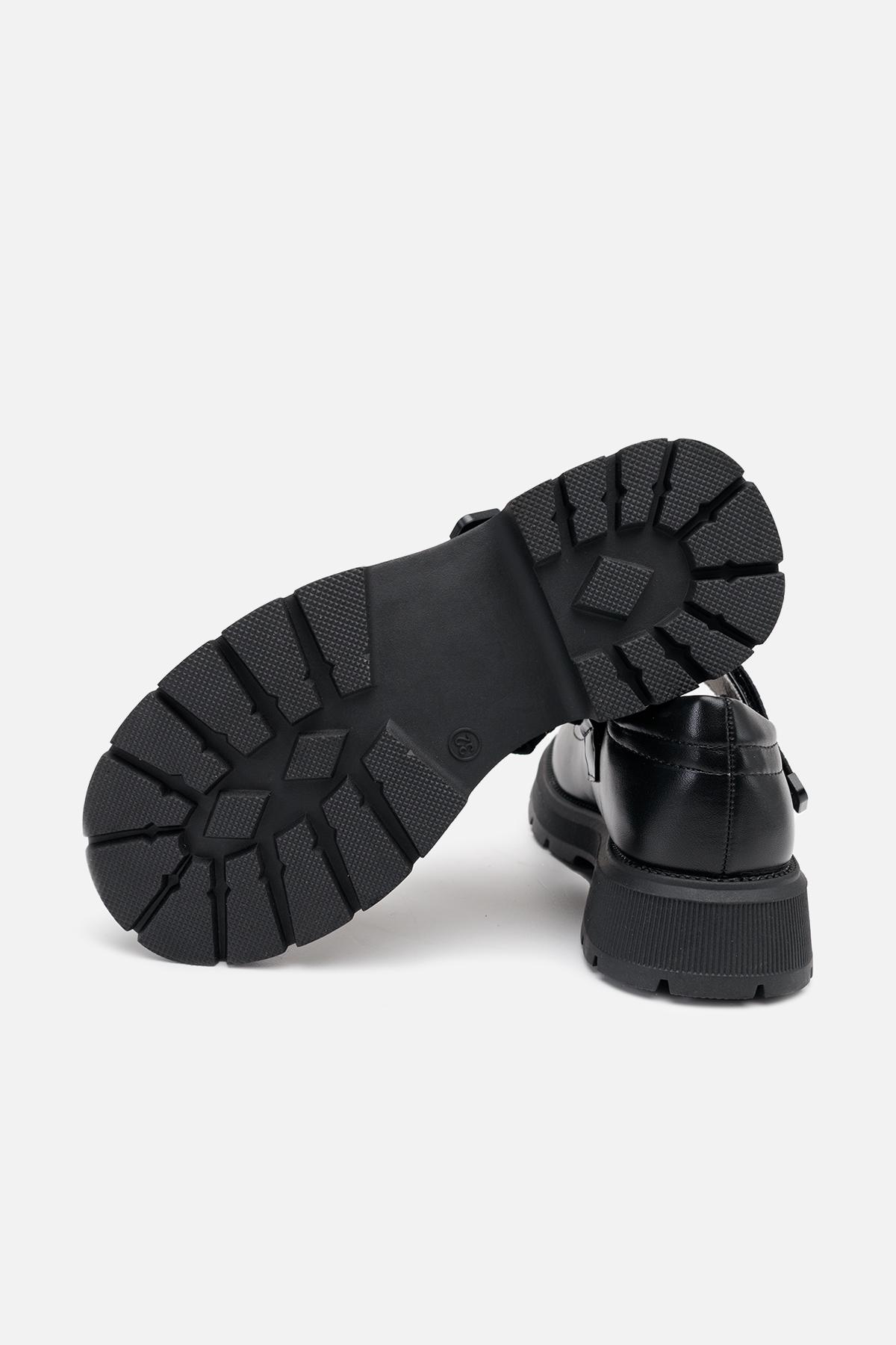 Туфли на плоской подошве для девочки р. 35 Черный (SKT001006034) - фото 5