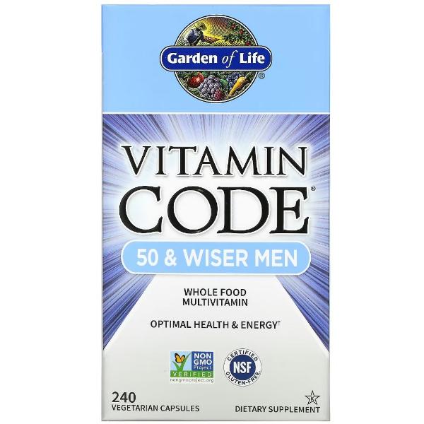 Витаминно-минеральный комплекс для мужчин Garden of Life Vitamin Code 50&Wiser Men 240 вег. капс. (000021519)