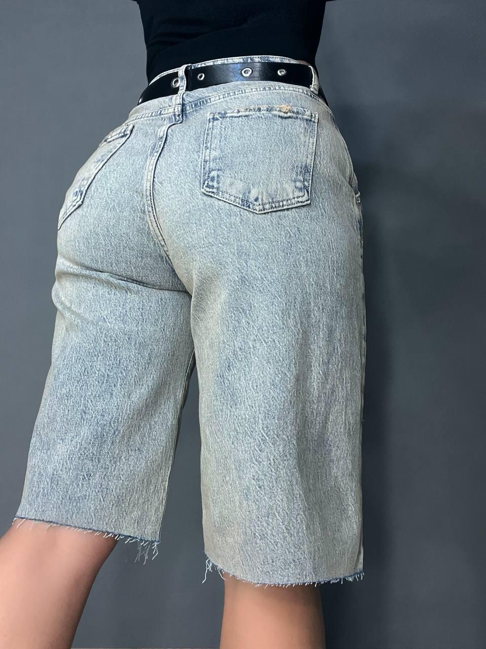 Шорти жіночі джинсові LIUZIN 1358 SKATER бермуди подовжені з чорним ремінем р. 25 Блакитний (24139843) - фото 2 Шорти жіночі джинсові LIUZIN 1358 SKATER бермуди подовжені з чорним ремінем р. 25 Блакитний (24139843) - фото 2